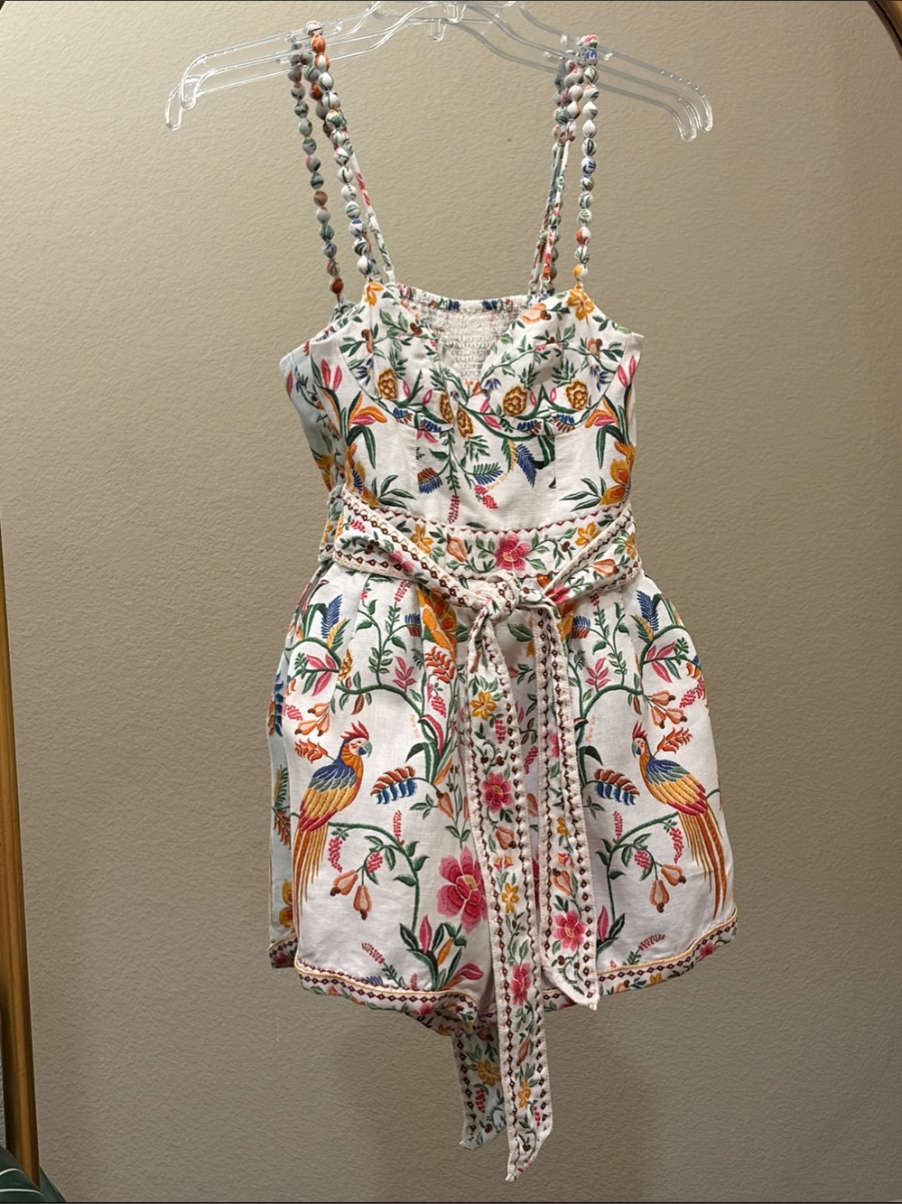 FARM Rio Delicate Forest Linen Romper Size XS - Picture 4 of 9